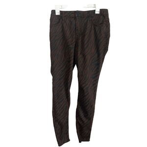 Kut from the Kloth Mia High Rise Toothpick Skinny Zebra Print Jeans Size 8
